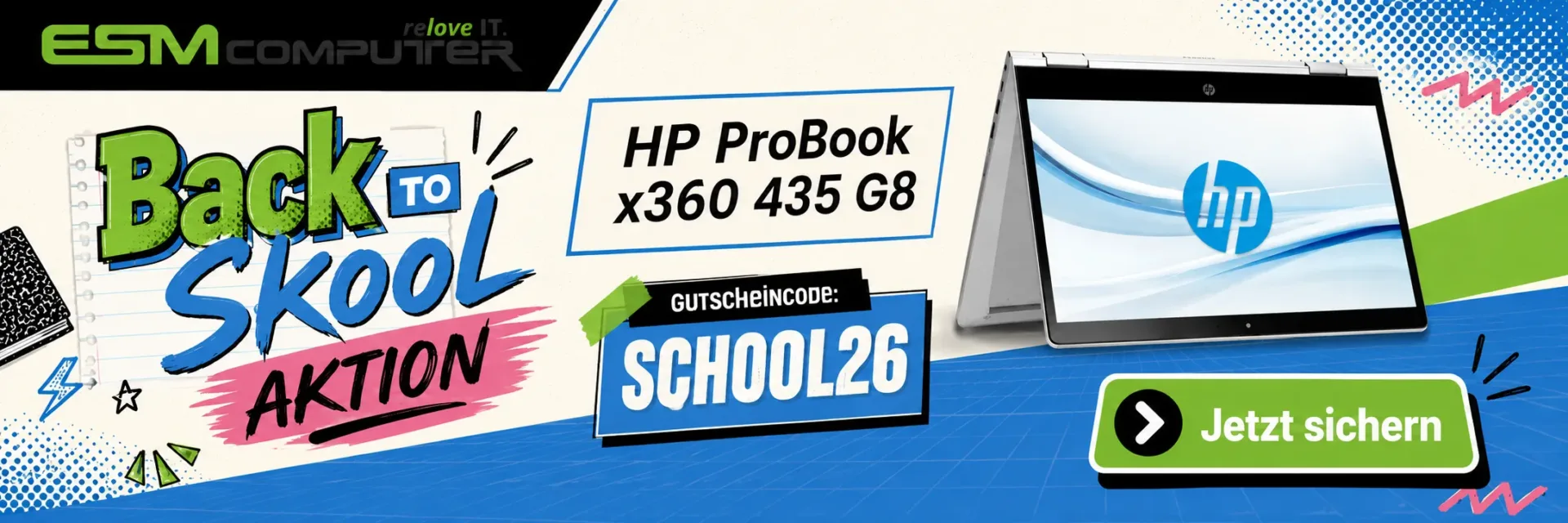 ESM Back to School Aktion mit Gutscheincode SCHOOL26 und 10 Prozent Rabatt