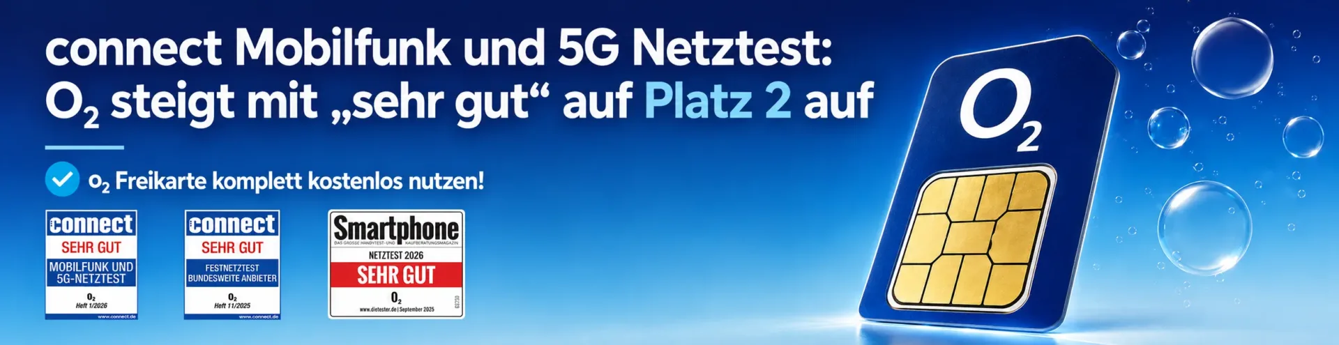 O2 Testkarte kostenlos bestellen und O2 Netz 30 Tage testen