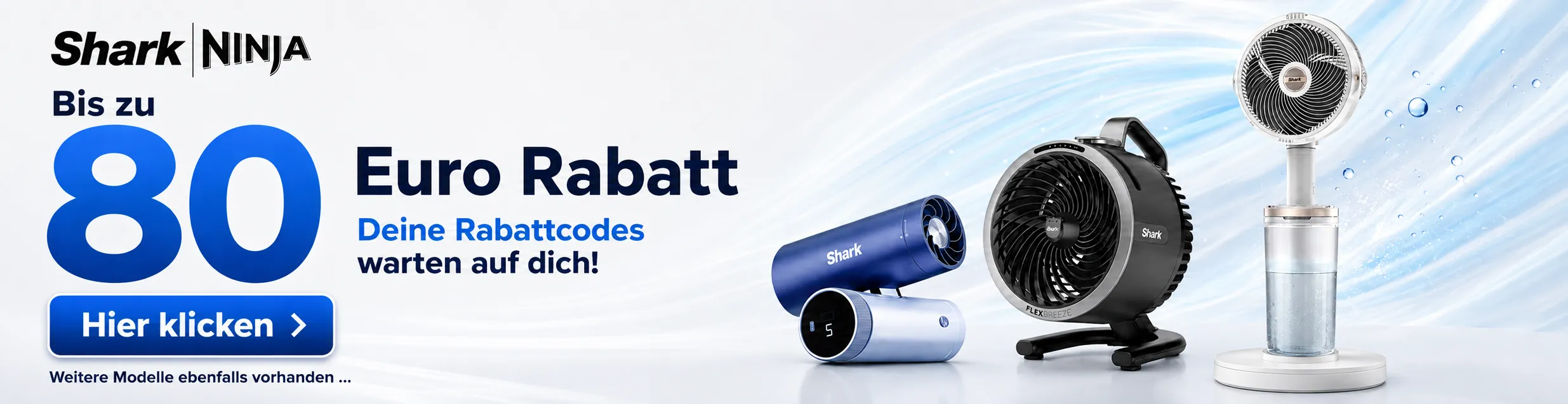 Shark Ventilatoren Gutscheincodes mit bis zu 80 Euro Rabatt