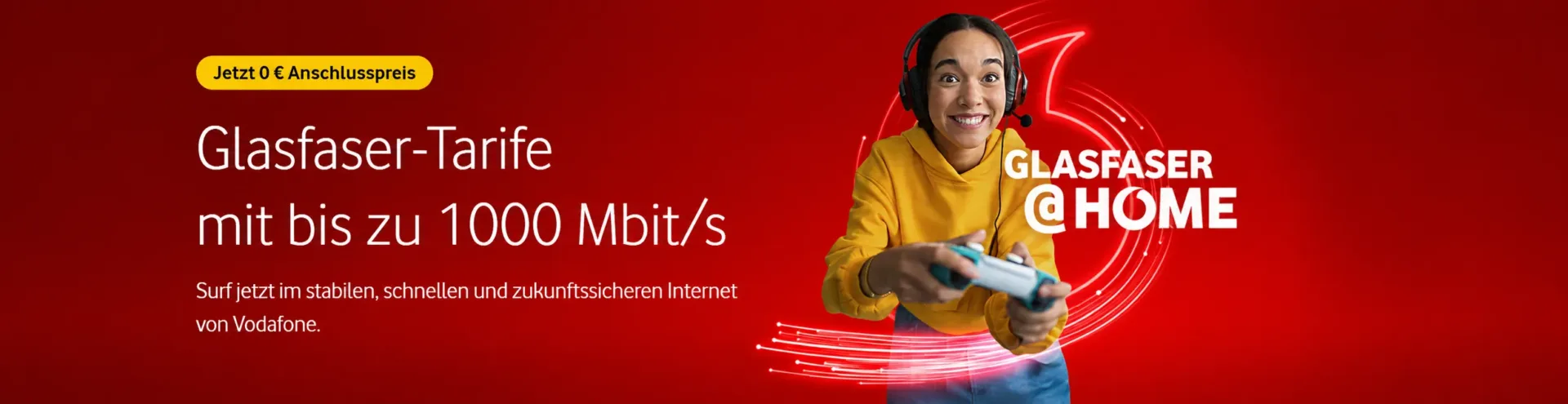 Vodafone Glasfaser Deal mit 9 Monaten Rabatt ab 19,99 Euro und bis zu 1000 MBit pro Sekunde