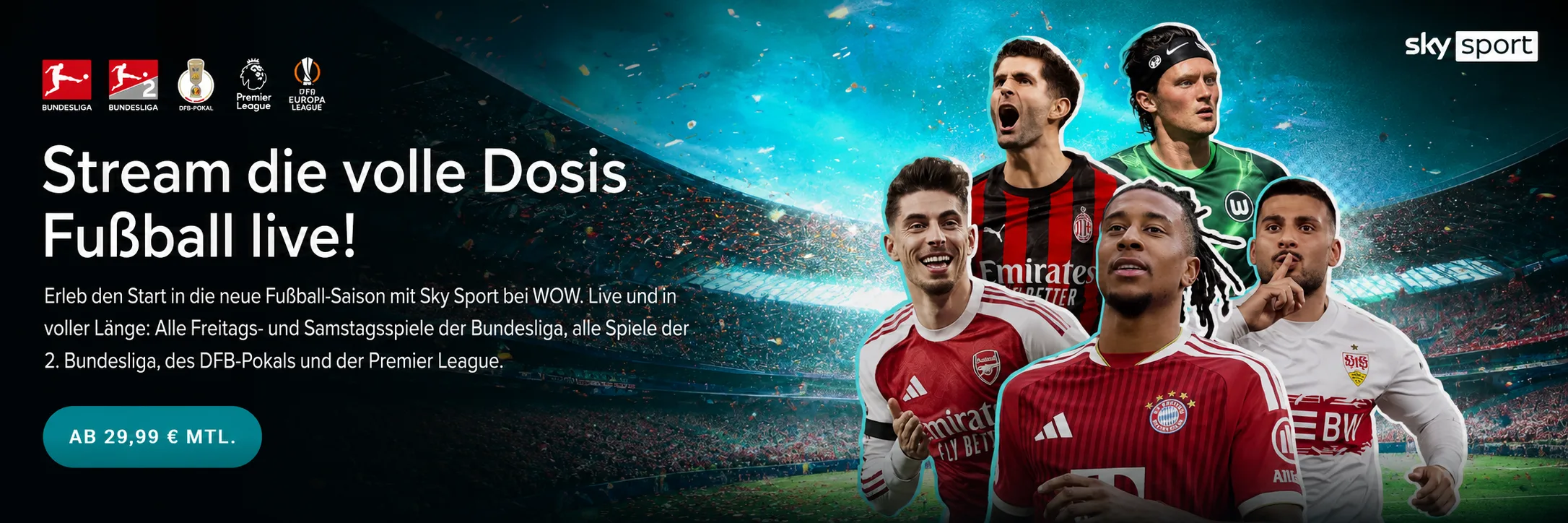 WOW Live Sport Bundesliga 2026 aktuelle Preise und Vergleichsrechner