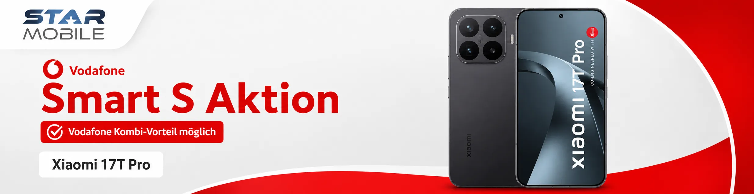 Xiaomi 17T Pro 512 GB mit Vodafone Smart S bei starmobile und 100 Euro Rufnummernbonus