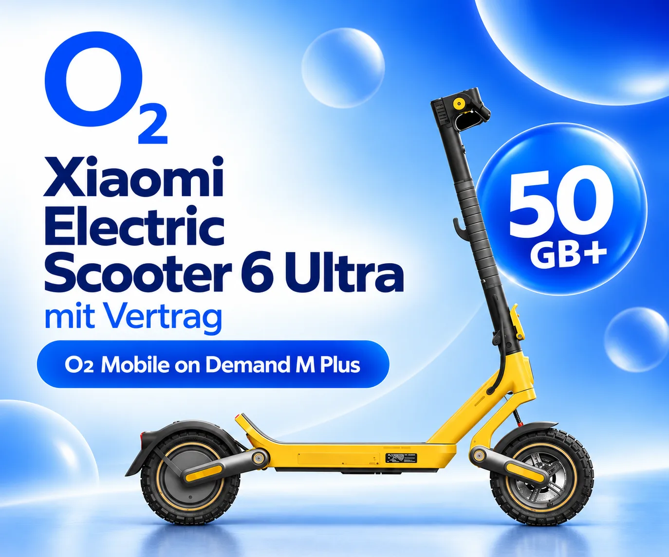 Xiaomi Electric Scooter 6 Ultra mit o2 50 GB+ Mobilfunktarif