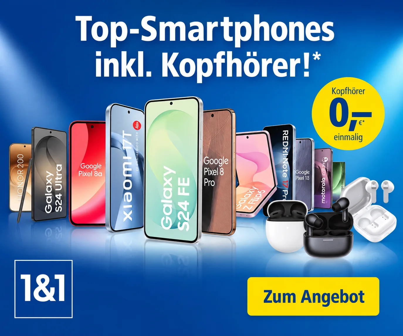 Samsung Galaxy S26 Bundle bei 1&1 mit Galaxy Buds4 ab 29,99 Euro