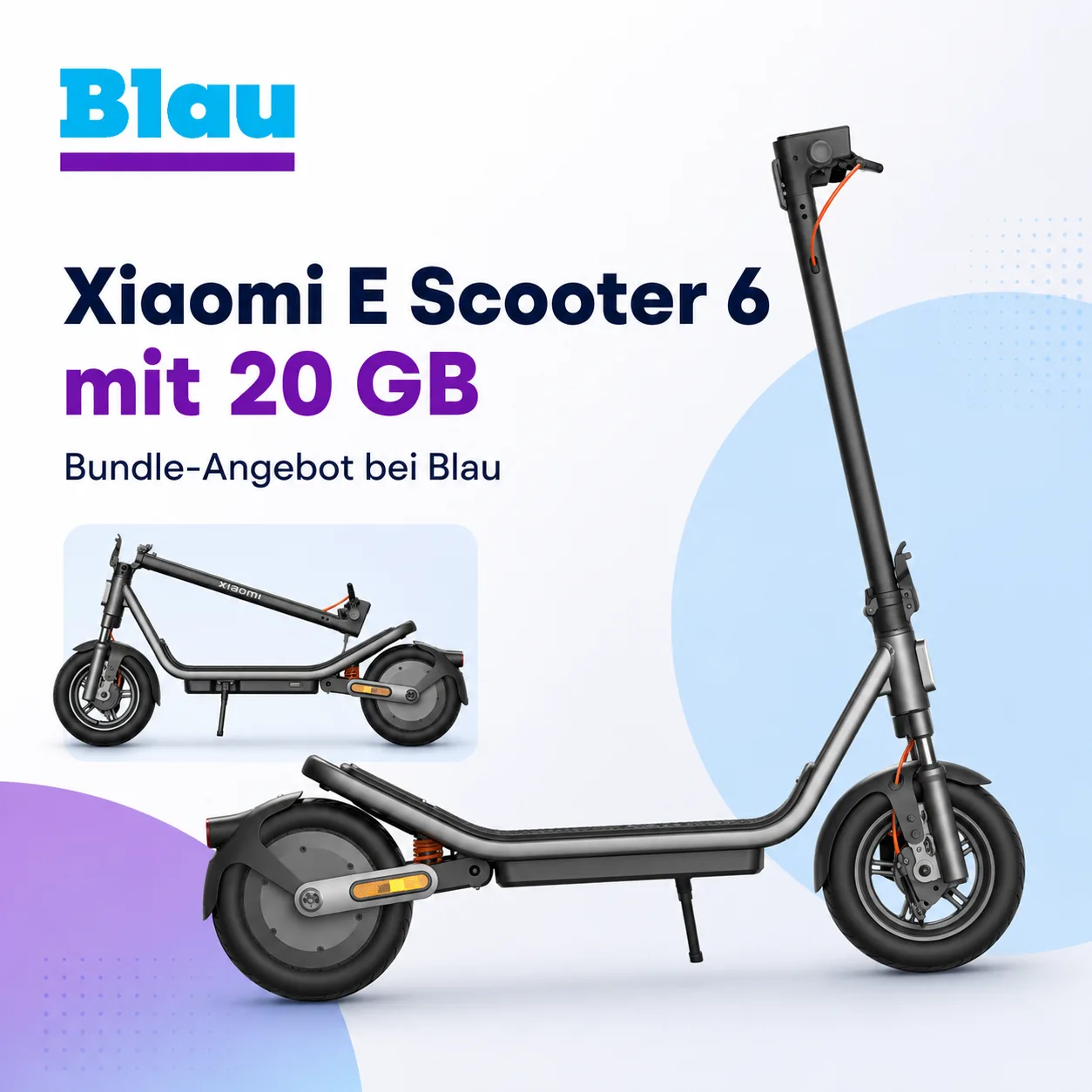 Blau De Deal Xiaomi Escooter 6 Bundle Mit 20 Gb Vertrag