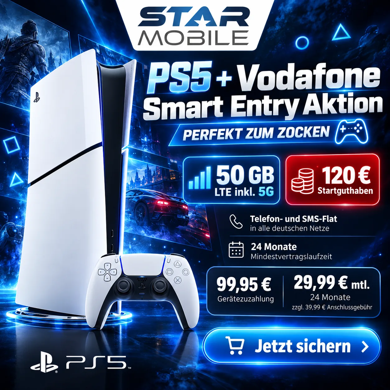 Playstation 5 Aktion Mit Vertrag Starmobile Vergleichsratgeber Top Preis