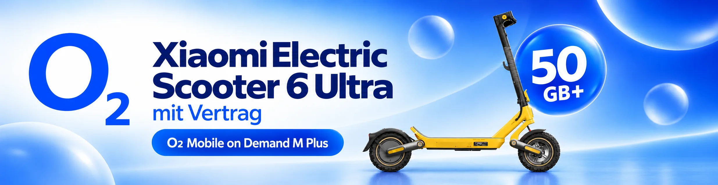 Xiaomi Electric Scooter 6 Ultra mit o2 Mobile on Demand M Plus