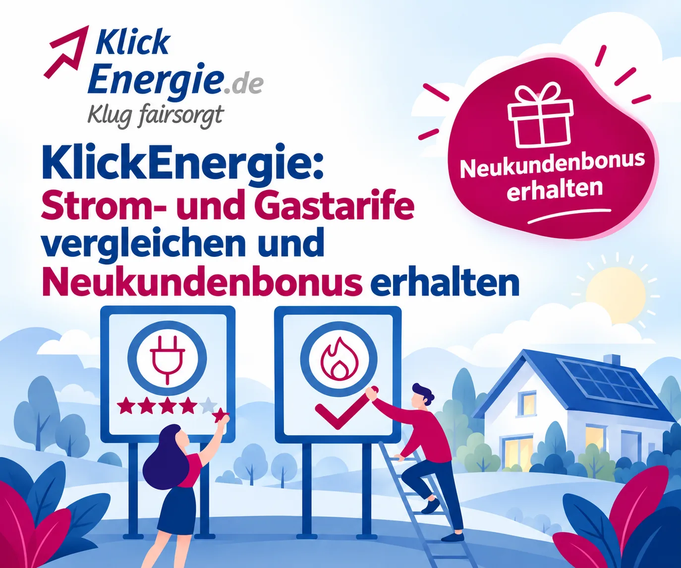 Strom und Gas der KlickEnergie mit Neukundenbonus