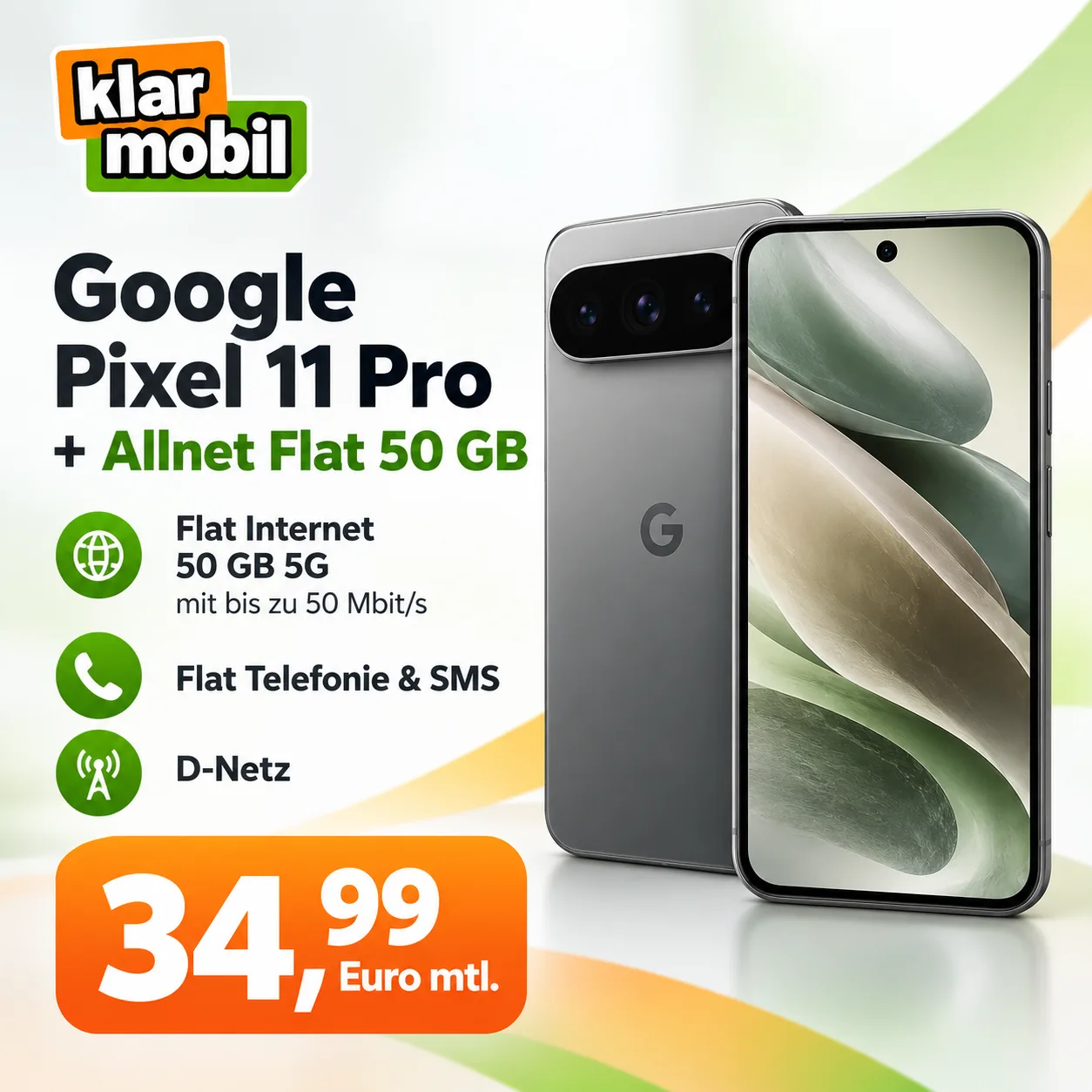 klarmobil Google Pixel 11 Pro Tarif Deal 34 99 Euro Monatlich Vergleichsratgeber