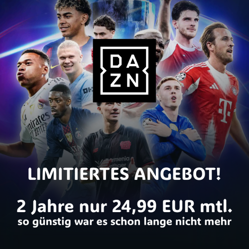 Dazn Limitiertes Angebot 24 99 Euro Monatlich Preisgarantie 2 Jahre