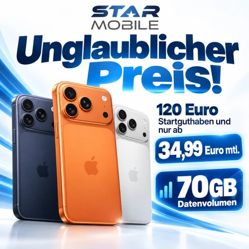 Bester Deal iPhone 17 Pro Vodafone Starmobile