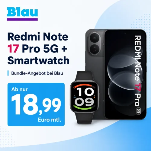 Blau Xiaomi Deal Inkl Smartwatch Redmi Note 17 Pro