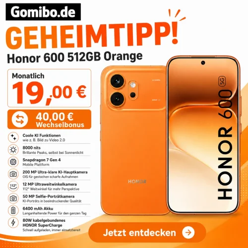 Gomibo congstar Deal Honor 600 512 Gb Orange