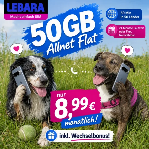 Lebara Aktion 40 Euro Bonus Coupons Rabtte 50 Gb Allnet Flat Unter 9 Euro