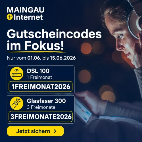 Maingau Glasfaser Und DSL Gutscheincodes Freimonate Sichern