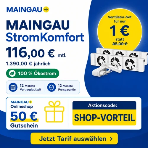 Maingau Gutscheincode Shop Vorteil 50 Euro Strom Und Gas Tarife