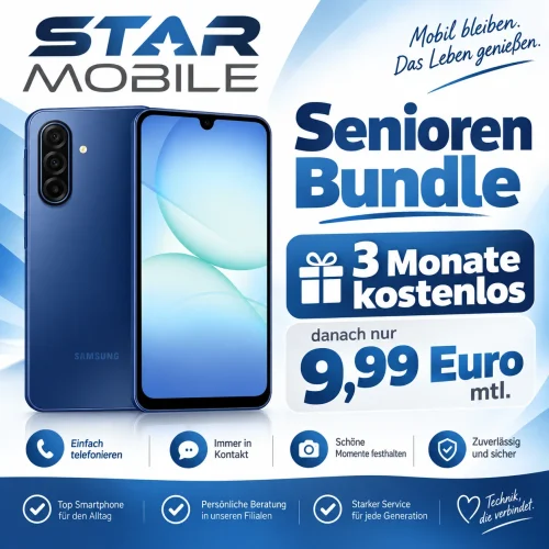 Smartphone Fuer Senioren Mit Vertrag Samsung A 17 Bundle