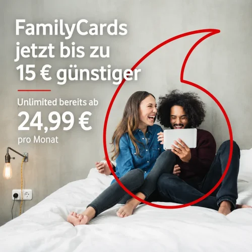 Vodafone Aktion Familycards Mit Und Ohne Zugabe Mit Rabatt Coupon