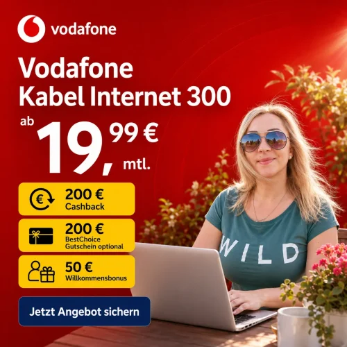 Vodafone Kabel 300 200 Euro Cashback 200 Euro Gutschein