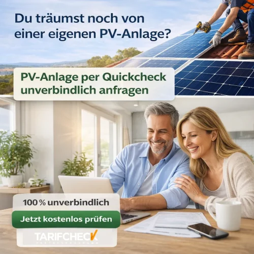 Vergleichsratgeber Pv Anlage Quickcheck Tarifcheck Solaranlage